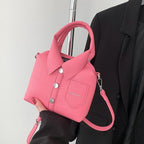 Ladies mini handbag in shirt design with adjustable shoulder strap
