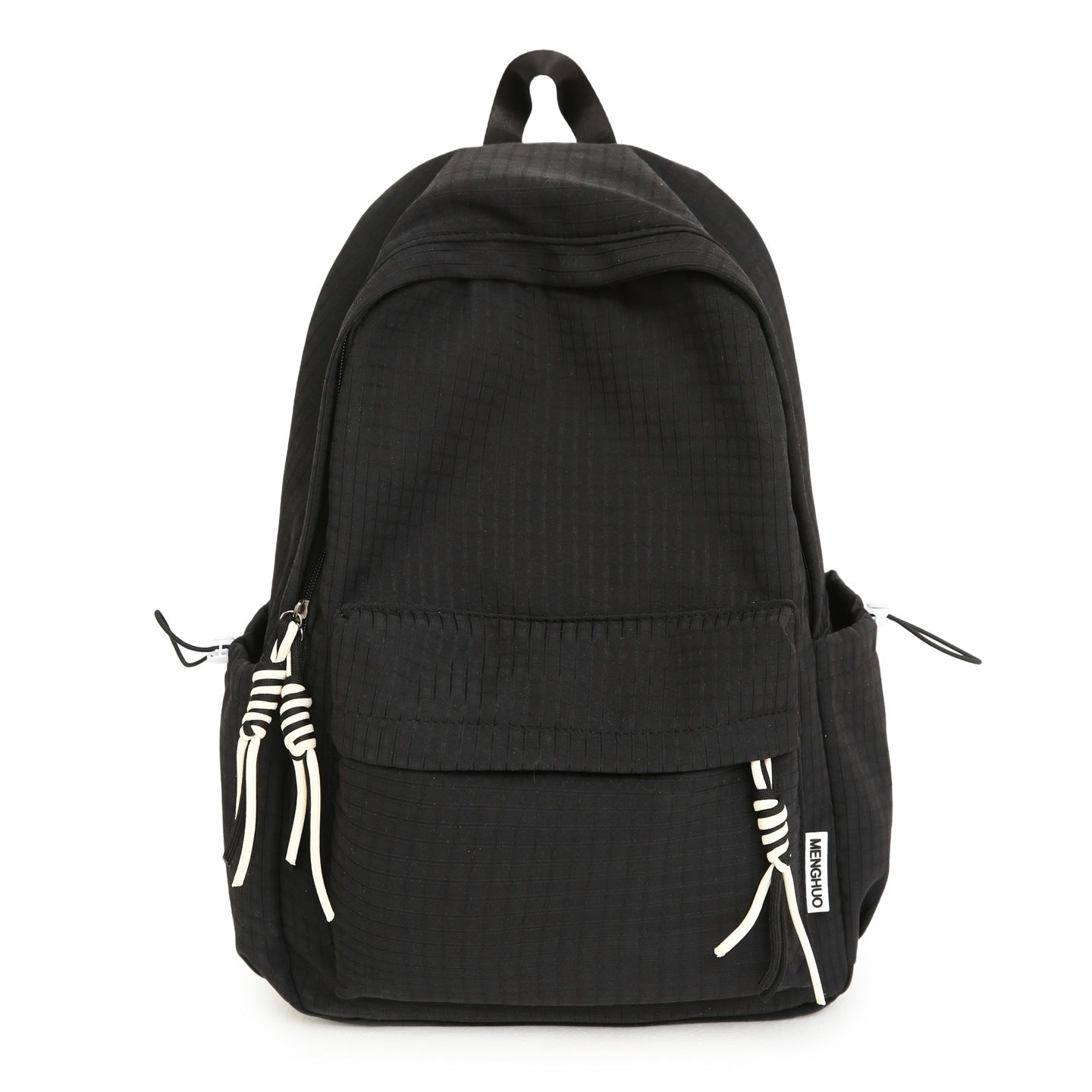 Versatile Lightweight Grid Pattern School Backpack-https://detail.1688.com/offer/1035279158026.html-Calm Wears-Black-Calm Wears