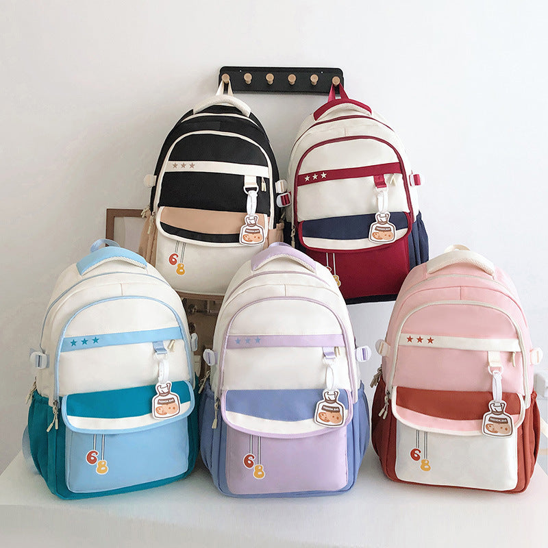 Leisure backpack with practical compartments