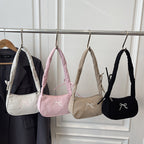 WoElegant Textured Corduroy Crossbody Bag
