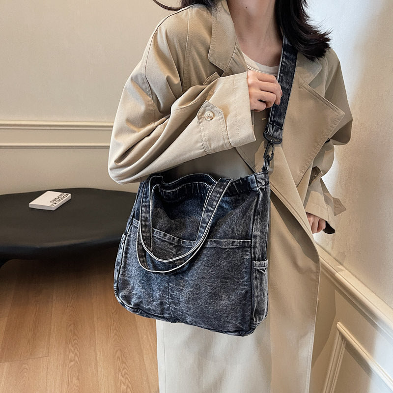 Premium Denim Shoulder Bag Calm Wears