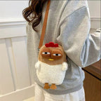 Plush Backpack with Unique Chicken Design