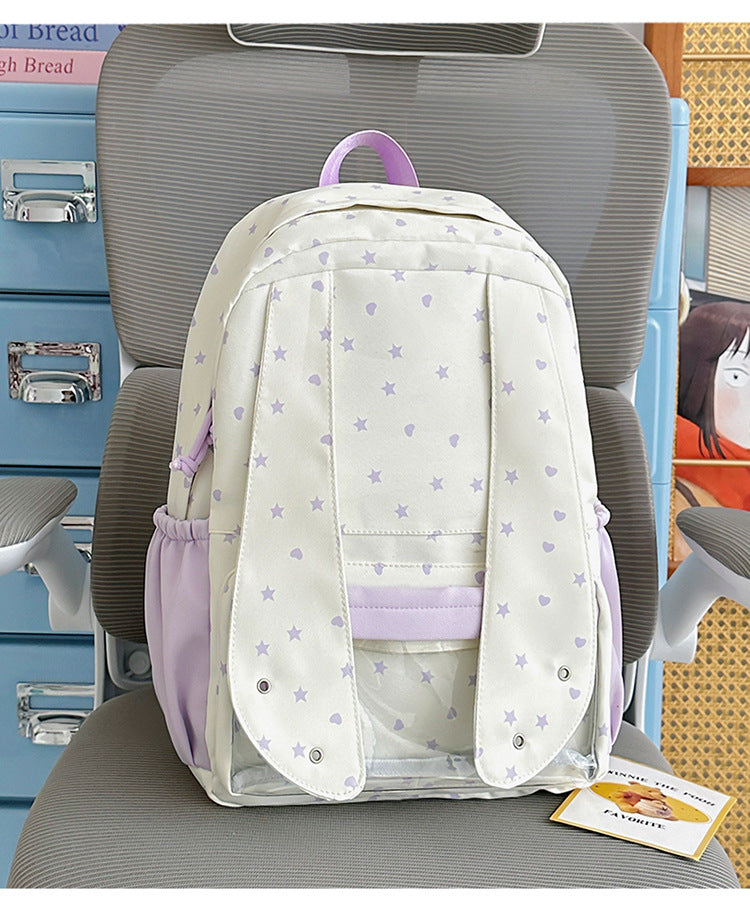 Comfortable Star-Printed School Backpack-https://detail.1688.com/offer/1064754018556.html-Calm Wears-Purple-Calm Wears