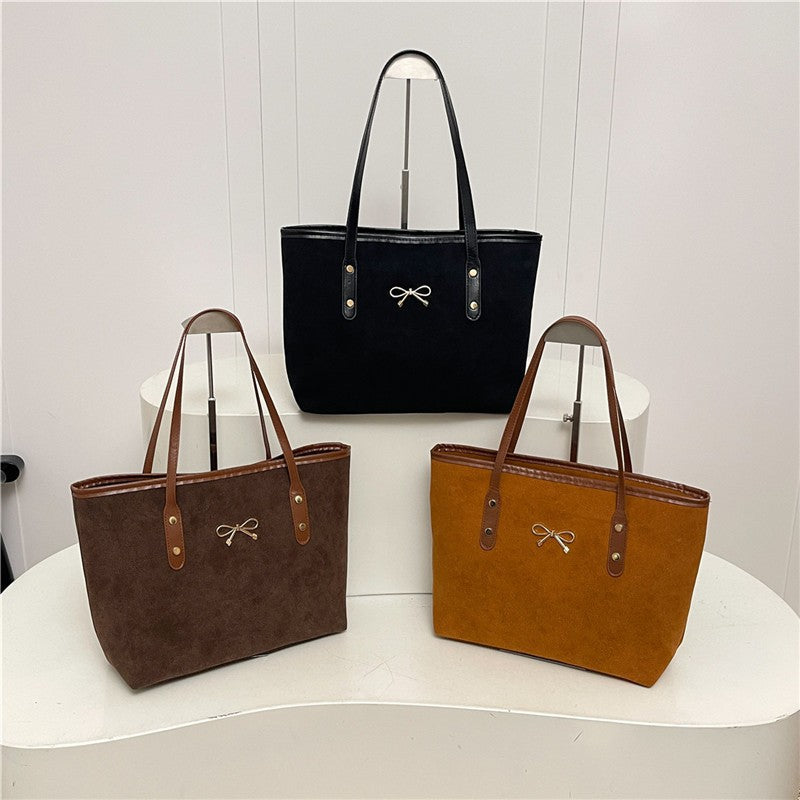 WoElegant Suede Handheld Tote Bag