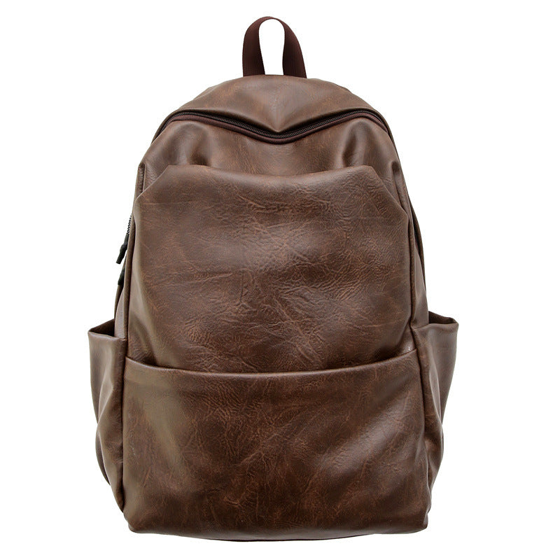 Sleek Textured Leather Backpack