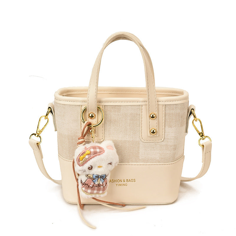 Ladies Mini Shoulder Bag with Cute Pendant