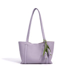 Ladies stylish tote bag with floral pendant-https://detail.1688.com/offer/1021056673078.html-Calm Wears-Lavender-29-Calm Wears