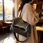Women's shoulder bag in elegant crocodile look with adjustable shoulder strap-https://detail.1688.com/offer/996543631623.html-Calm Wears-Braun-nothing-Calm Wears