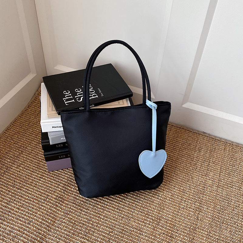 Stylish Heart-Embellished Everyday Tote Bag