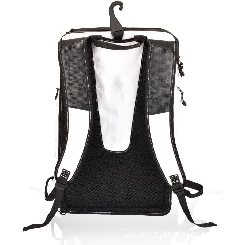 Sporty backpack with practical compartments and ergonomic design