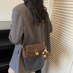 Women's shoulder bag with decorative pendant and luxurious chain strap-https://detail.1688.com/offer/1012944025362.html-Calm Wears-Braun-Size: With pendant-Calm Wears