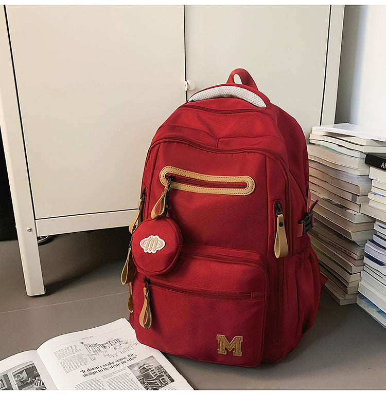 Versatile Multi-Compartment School Backpack-https://detail.1688.com/offer/1044940531134.html-Calm Wears-Red-Calm Wears