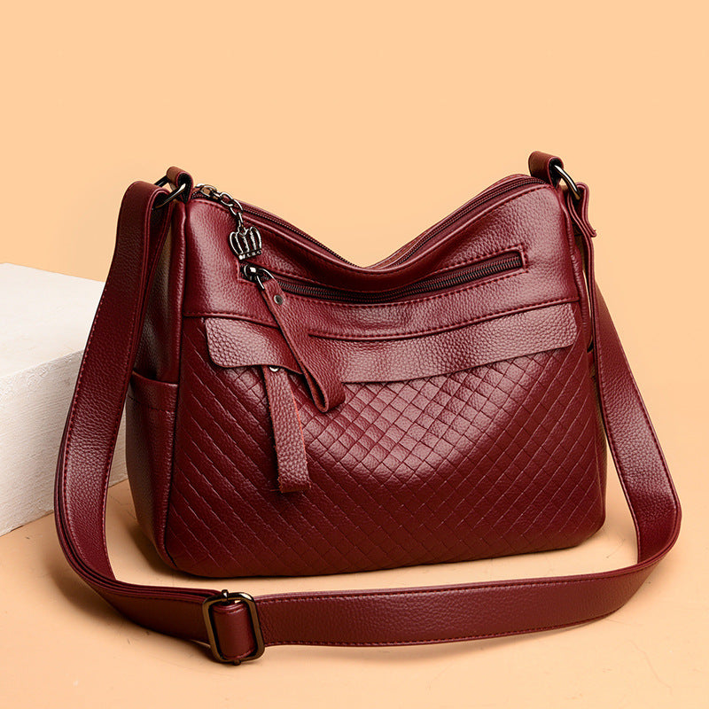 Textured Quilted Shoulder Bag