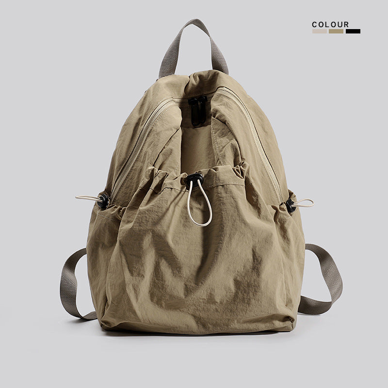 Lightweight Multi-Pocket Drawstring Backpack Calm Wears