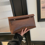 WoGlossy Textured Clutch Purse