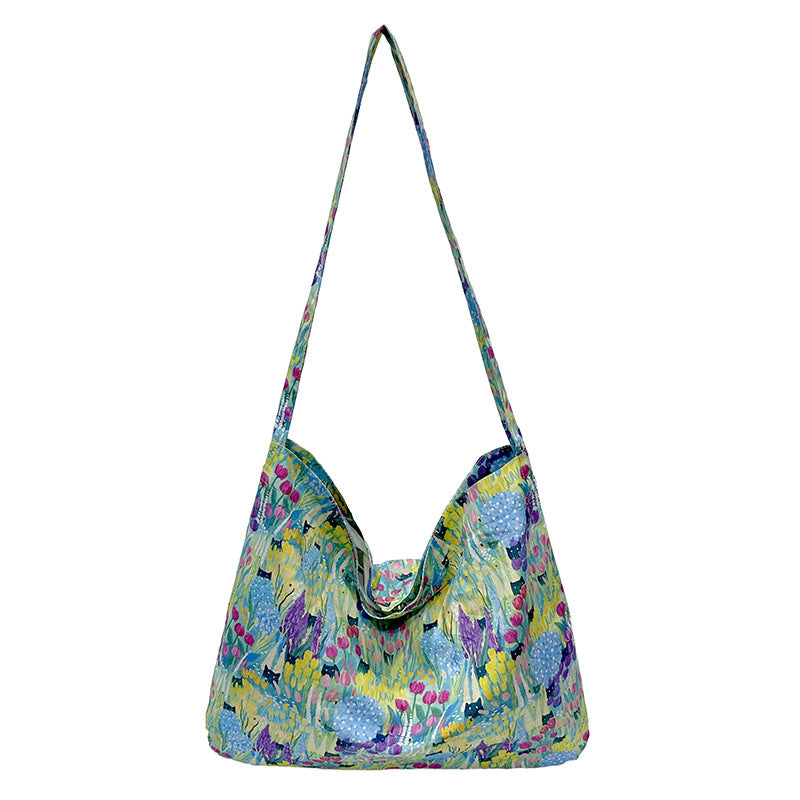 WoFloral Print Hobo Handbag