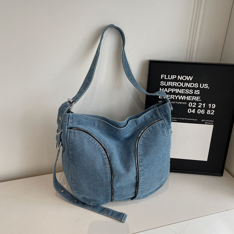 Fashionable Denim Shoulder Bag Calm Wears