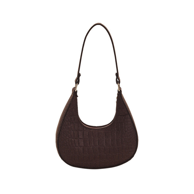 WoCrocodile Texture Handheld Hobo Bag