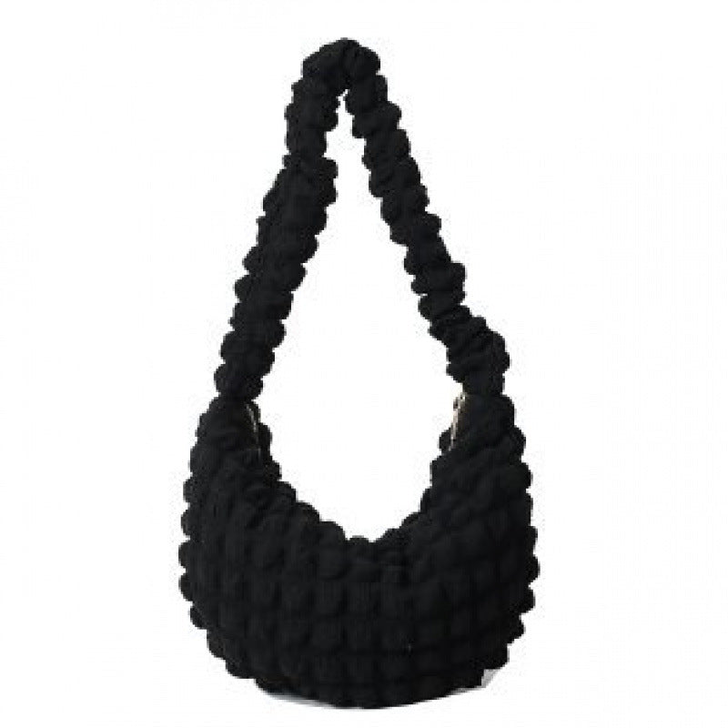 Textured Fabric Hobo Bag