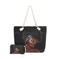 Stylish Graphic Print Beach Tote Bag