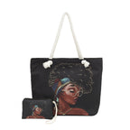 Stylish Graphic Print Beach Tote Bag