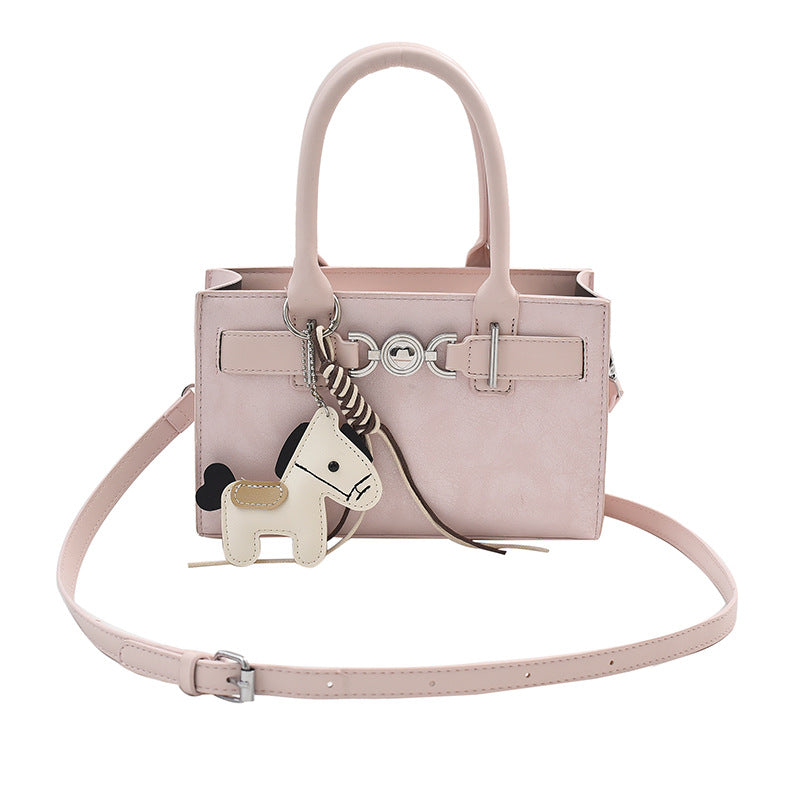 Ladies Mini Handbag with Charming Pendant-https://detail.1688.com/offer/1019414344108.html-Calm Wears-Rosa-Size: with tag-Calm Wears