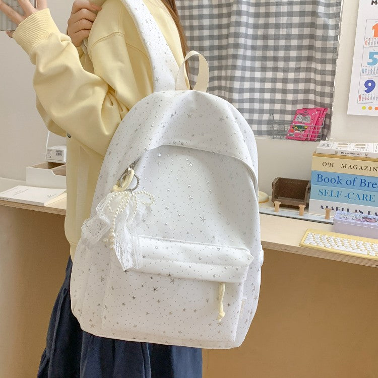 Star-Patterned Trendy Backpack