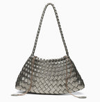 Textured Woven Slouchy Shoulder Bag