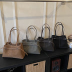 Women's Tote Bag made of high-quality synthetic leather with elegant shoulder strap-https://detail.1688.com/offer/1006623706819.html-Calm Wears-Braun-nothing-Calm Wears