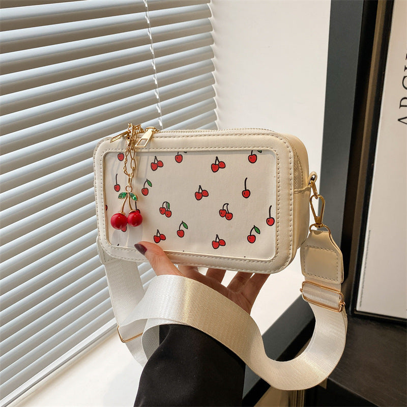 Fun Cherry Print Crossbody Bag