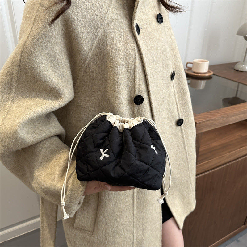 Quilted Drawstring Pouch Calm Wears