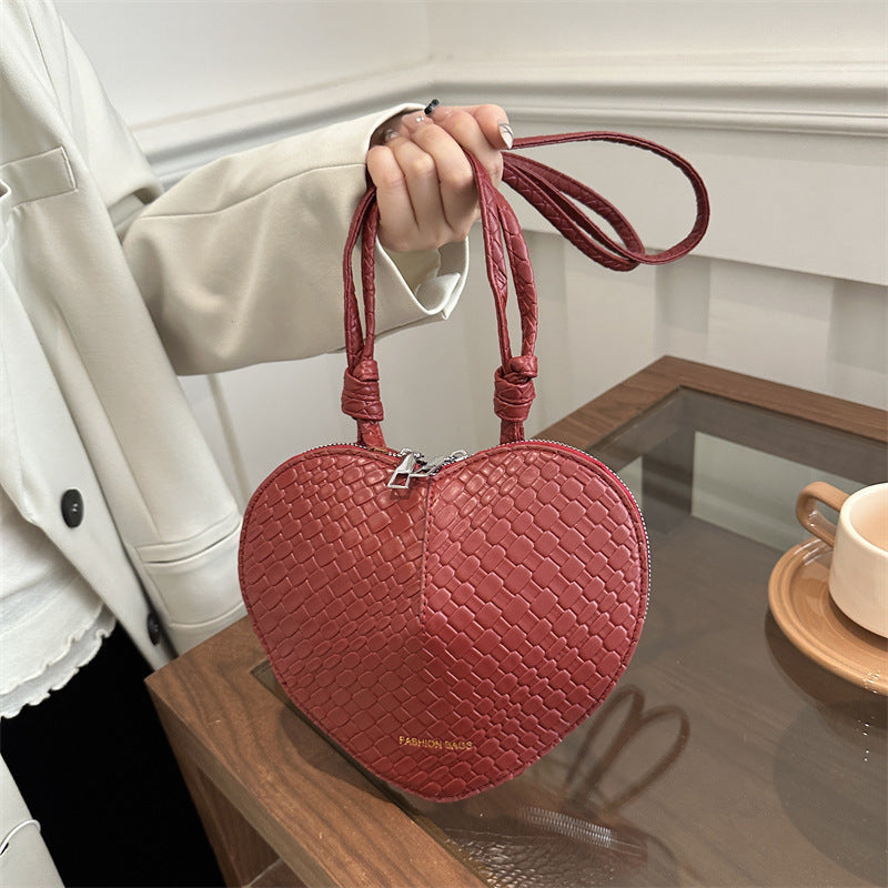 Heart-Shaped Crossbody Handbag