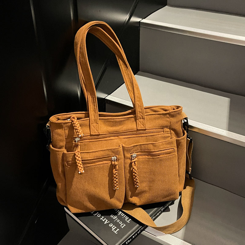 Stylish Multi-Pocket Tote Bag
