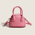 Women's mini handbag with structured exterior and detachable shoulder strap