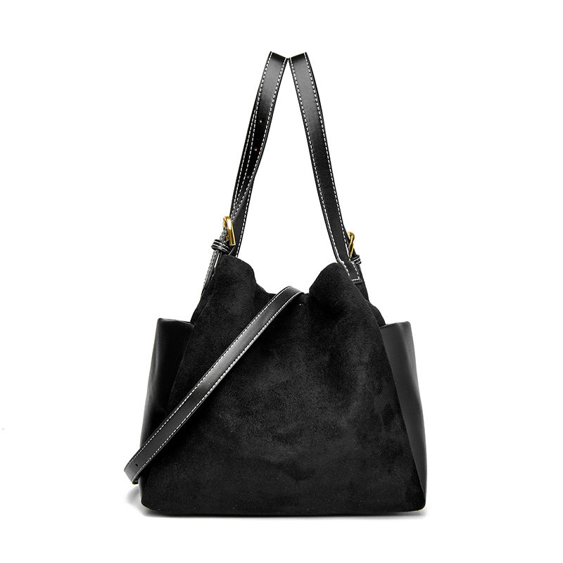 Suede Bucket Handbag