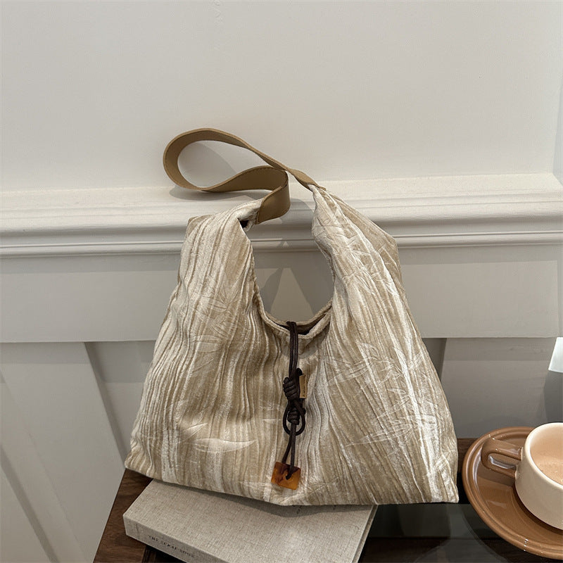 Versatile Velvet Shoulder Bag