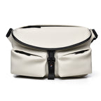 Shoulder bag with practical compartment system
