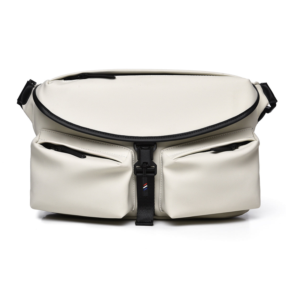 Shoulder bag with practical compartment system