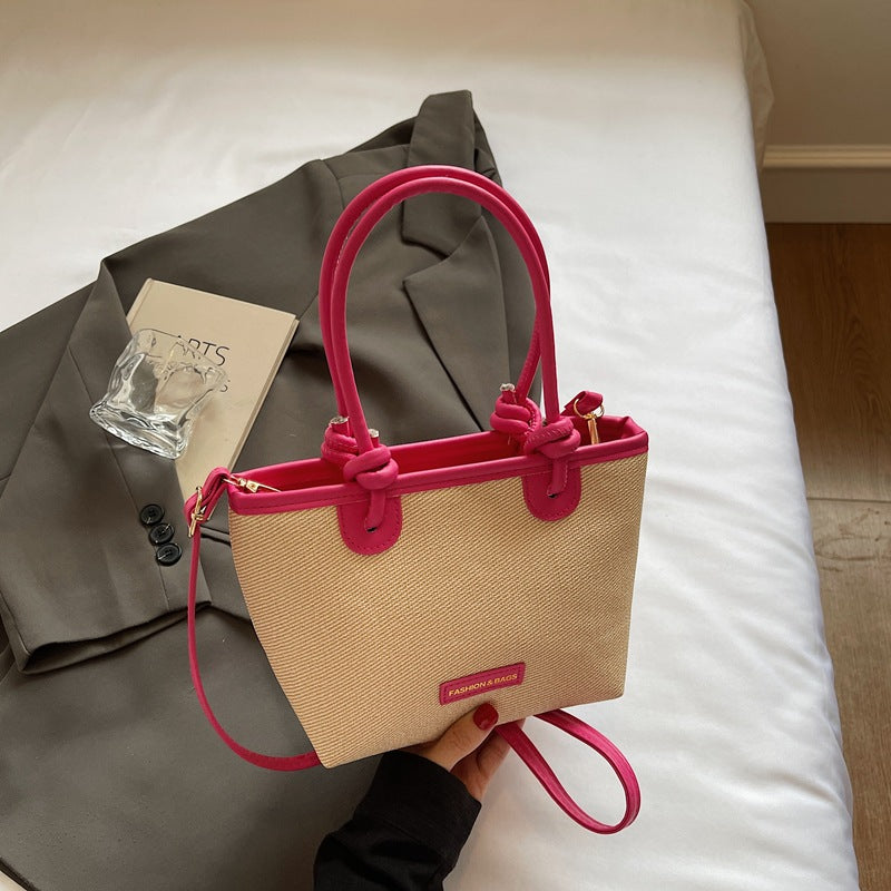 Women practical tote bag with stylish handles-https://detail.1688.com/offer/966396520058.html-Calm Wears-Rosa-nothing-Calm Wears