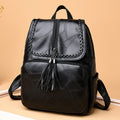 Chic Textured Leather Backpack Calm Wears