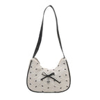 Charming Bow Embellished Handbag