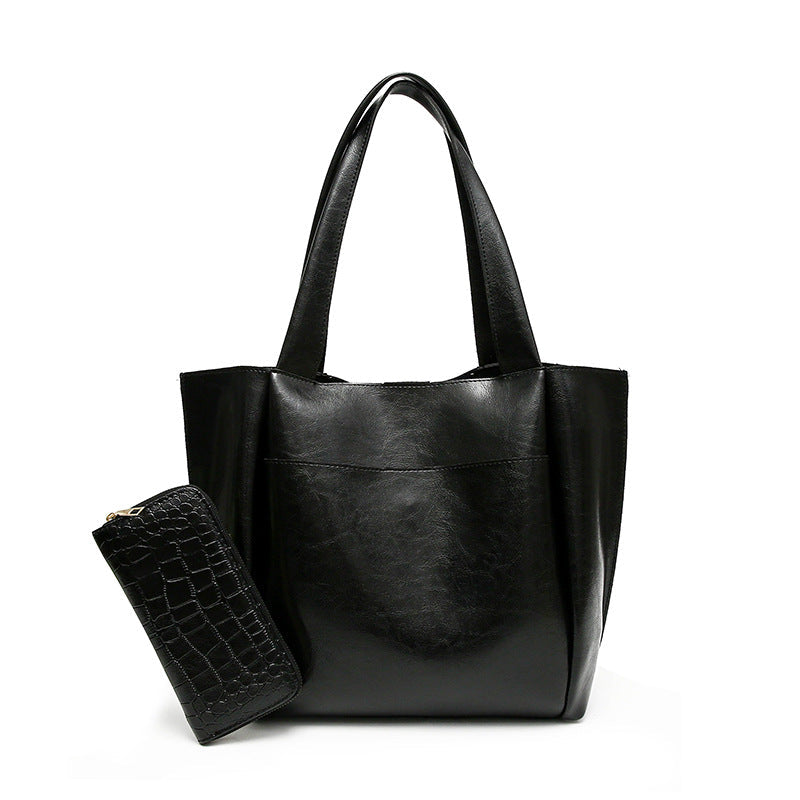 Women's Tote Bag with multifunctional interior layout-https://detail.1688.com/offer/891871909032.html-Calm Wears-Black-Size: without wallet-Calm Wears