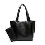 Women's Tote Bag with multifunctional interior layout-https://detail.1688.com/offer/891871909032.html-Calm Wears-Black-Size: without wallet-Calm Wears