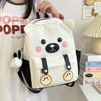 Plush backpack with bear design
