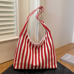 Ladies Jute Tote Bag with stylized stripe pattern-https://detail.1688.com/offer/874252926583.html-Calm Wears-Black-nothing-Calm Wears
