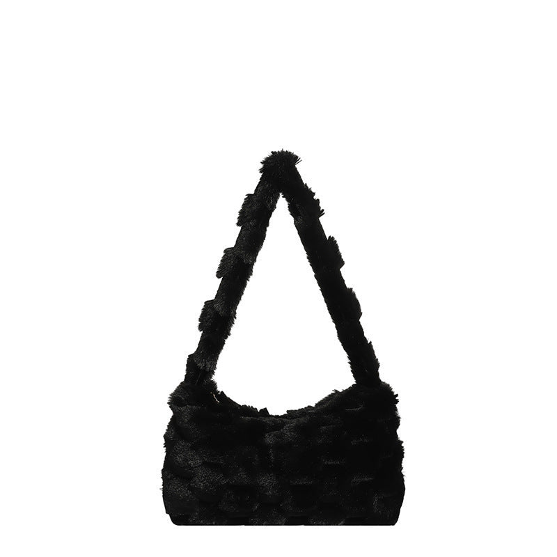 Cozy Textured Plush Handbag
