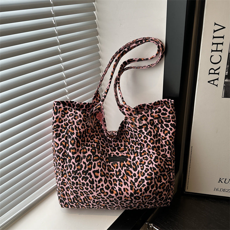 Eco-Friendly Reusable Leopard Print Tote Bag