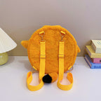 Plush backpack with cute animal face