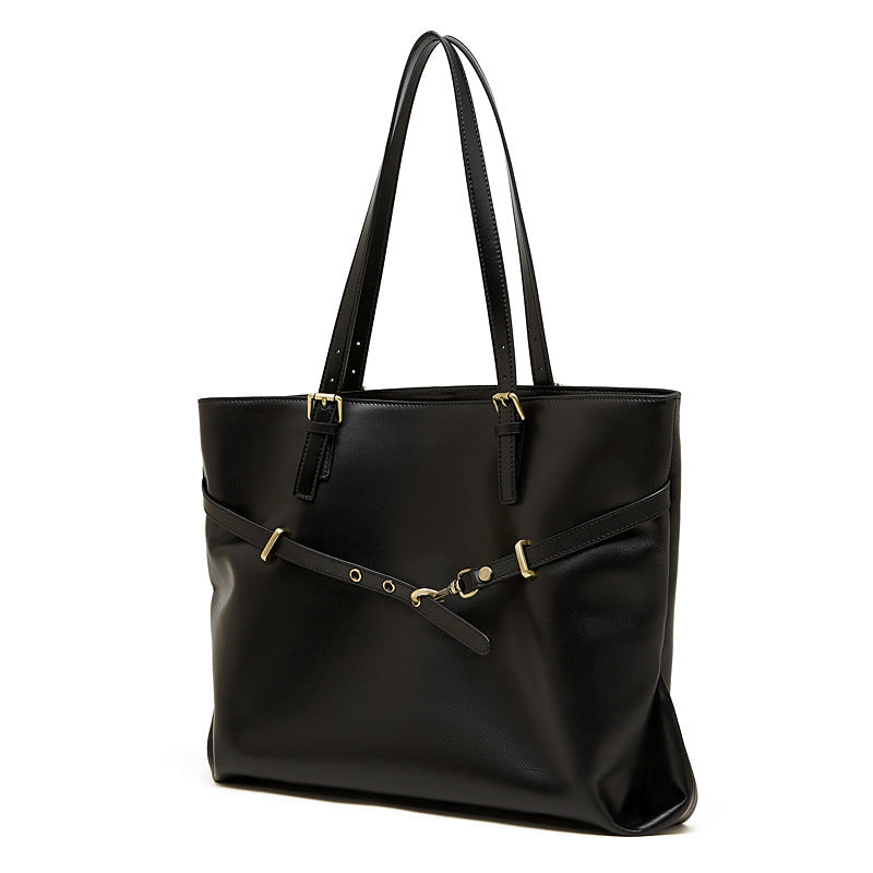 Women's elegant tote bag with practical interior design and stylish accents-https://detail.1688.com/offer/990927774275.html-Calm Wears-Black-42-Calm Wears