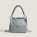 Women's Denim Mini Handbag with Elegant Chain Strap